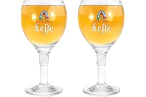 TUFF LUV Leffe Nucleated Half Pint to The Brim - Juego de 2 vasos de cerveza belga, 2XM104_SMALL
