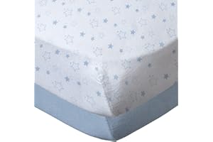 BabyCalin - 2er Set Spannbettlaken Blauer Stern 70x140x17cm