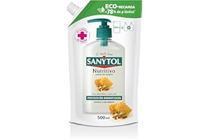 Sanytol - Eco Recarga Jabón de Manos Nutritivo, Con Ingredientes Naturales, Hidrata y Repara, Protección Total Contra Agentes Externos, Envase de Alta Resistencia, Clínicamente Testado - 500 ml