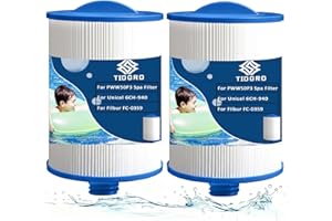 TIDGRD Filtre Spa PWW50P3,pour Unicel 6CH-940, pour Unicel 6CH-940 Filbur FC-0359,25252,03FIL1400 Remplacement, Filtre Spa 1 1/2 Pouce (PWW50-2 Pcs)