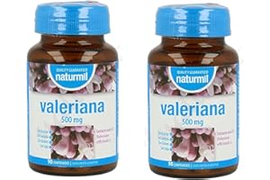 Naturmil Valeriana 500mg - Pack Doble 180 Comprimidos, Ayuda al Sueño y Relajación, Vegano, Sin Gluten