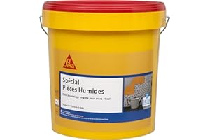 SIKA - Colle à carrelage en pâte - Murs et Sols Intérieur - (D2-ET) - SikaCeram Cuisine et Bain Spécial Pièces Humides Blanc - Maintien Immédiat - 25kg