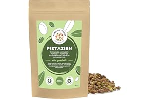 ‎MUNCHILYCIOUS Pistazien roh ohne Schale (500g), Pistazienkerne ungeröstet und ungesalzen, rohe Pistazien geschält 100% rein und naturbelassen, ohne Zusätze und vegan, glutenfrei und laktosefrei