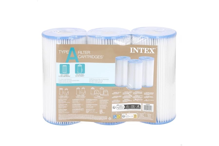 Intex 29003-PACK 3 Cartuchos Filtro Tipo A