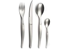 Lou Laguiole 24 Couverts de Table pour 6 Personnes, Acier Inoxydable Vintage