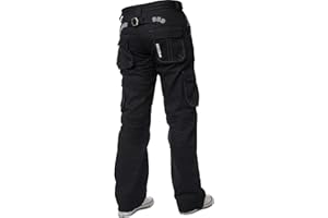 ZE ENZO New ENZO Mens Designer Cargo Combat Blue Coated Denim Jeans Pants All Waist Size