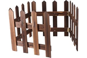 DOITOOL 1pcs 1.2m Madera Cerca del árbol de Navidad Decorativo Navidad piquete Valla de jardín para Navidad árbol de Navidad decoración de la Fiesta de Bodas (marrón)