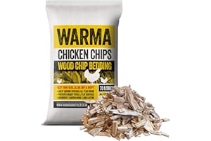 Warma 1 x 70Ltr Bag Premium Chicken Wood Chips Hardwood Chippings - Chicken Bedding Coops Hens Poultry Run Animal Pens Garden Boarders Path Walkways Ground Covering Kids Outdoor Childrens Play Areas