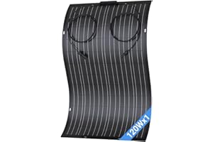LIONSHEE 120W Solarpanel Flexibel, 1X120W Monokristallines Flexibles Solarmodul, IP67, Solarzelle Photovoltaik Off Grid, für Wohnmobil, Auto, Schuppen, Dach, Boot, Balkon, 12V Batterien