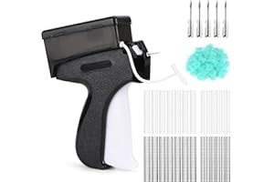 LPZMPZ Etikettierpistole Set Micro Stitch Gun, Heftpistole Kleidung, Stitchy Quick Clothing Fixer mit 5 Ersatznadeln und 3000 Plastiknadel, für Rock Hemd Jeans (Schwarz)