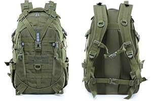57 SPECIAL REPLICAS Prof Army Zaino militare da uomo, 30-35 l, zaino militare, zaino tattico, zaino MOLLE Assault Backpack per attività all'aperto, campeggio, escursionismo e hunting 1057 verde, verde, Taglia unica