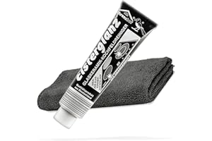 detailmate Politur Bundle mit 150ml XXL Tube | Elsterglanz Glaskeramik Reiniger Kochfeldreiniger Polierpaste + detailmate Premium Microfasertuch | Entfernt Kratzer aus dem Ceranfeld