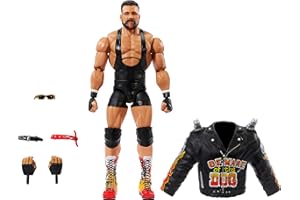 Mattel WWE Elite Collection Actionfigur & Zubehör, Serie #104 Rick Steiner 15,2 cm Sammlerstück mit 25 Gelenkpunkten & austauschbaren Händen