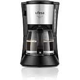 Ufesa Capriccio Delux Drip Coffee Maker, 6 Cups, 600W, Jug 0.6L, Permanent Filter, Non-Stick Heating Plate, Leakproof System,