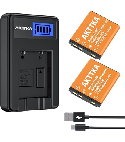 Dot.Foto NP-50, NP-50a Premium 1000mAh Batterij (x2) & USB Batterijlader voor Fujifilm FinePix F750EXR, F770EXR, F800EXR, F80EXR, F850EXR, F900EXR, F1000EXR, X10, X20, XP100, XP150, XP170