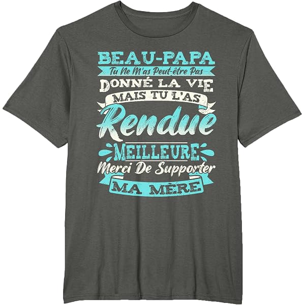 T-shirt Cadeau "Beau Papa" - Taille 2XL, Noir, Neuf Sans étiquettes