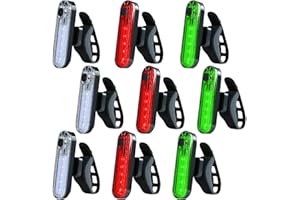 GAOUTO Lot de 9 feux de navigation à LED pour bateaux, 3 types de mode clignotant, lumières USB pour kayak, bateau, avec câble de données USB, feux de navigation pour kayak, bateau, yacht