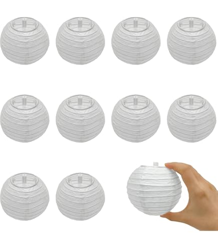 Papier Lampenkap, Papieren Lantaarns Decoraties 20 Stks/Set 6-12 Geel