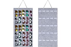 HNBTX 25 Grilles Sac de Rangement Mural en Feutre pour Lunettes,Suspension Rangement Lunettes,Rangements Suspendu pour Lunettes de Soleil