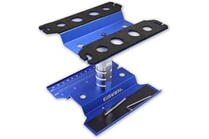 KUBOWAI Support de Réparation en Aluminium pour Voiture RC, Station de Réparation Modèle, pour 1/8 1/10 1/12 RC Tout-Terrain Camion (Bleu)