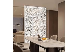 Poyujkyhr Hanging Room Divider, 12 Pieces White Screen Panels,Foldable Partition Wall Decor with Hollow Carving Design, Wall Dividers Floor to Ceiling for Living Dining Sitting Room Hotel Decoration