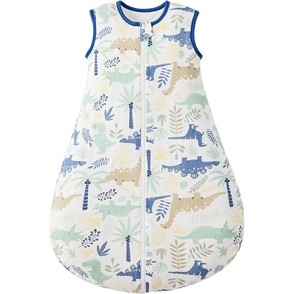 ZIGJOY Baby Sleeping Bag 1.5 TOG – Wearable Blanket For 6-12 Months, 2-Way Zipper, 100% Cotton, Sleeveless Design