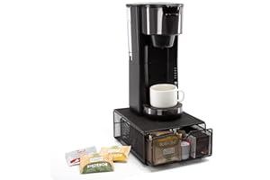 SYSYLY Portacapsule,Cassetto Porta Cialde e Capsule in Metallo,Ideale per Organizzare Caffè, Tè e Tisane.