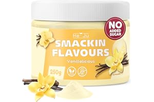 ‎HE-JU He-Ju Flavour Pulver Vanille 250g, vegan, Geschmackspulver zum Süßen fast ohne Kalorien mit Vanille Geschmack