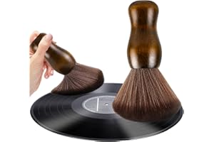 XQ XIAO QIAO Vinyl Record Cleaning Brush - Anti-Static Dust Record Cleaner for Vinyl - Wooden Vinyl Cleaner