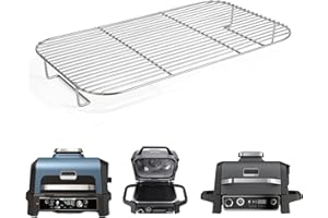 SKYEARMAN Juego de estantes de acero inoxidable para Ninja Woodfire XL, accesorios de parrilla Woodfire compatibles con Ninja Woodfire XL BBQ Grill OG850UK / OG901UK, apto para lavavajillas (rejilla de parrilla