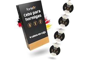 Caja de Cebo para Hormigas Panteer® - 4 latas - Simplemente combata Las Hormigas con Veneno para Hormigas - Efectivo contra Varios Tipos de Hormigas - Trampa para Hormigas