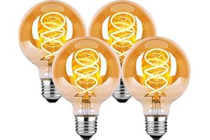 Edison Vintage Glödlampa E27 Dimbar 4W, LED Vintagelampa E27 Varmvit 2700K G80 Spiralfilament Retro Glödlampa Idealisk för no