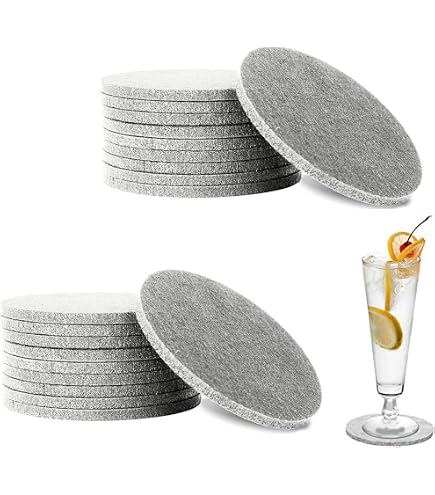 Sous-Verres en Feutre, Dessous de Verre Hexagonal éPais pour Boissons Sous-Verres en Feutre, Dessous de Verre Hexagonal éPais pour Boissons
