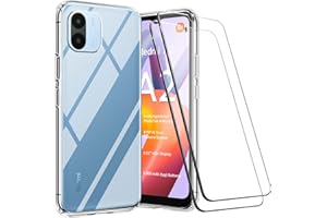 LYJERRY Carcasa para Redmi A2 y Redmi A1 Capa + 2Pcs Cristal Templado para Redmi A2 y Redmi A1 Funda Cover Silicona Caja Capa Caso Case Protector Pantalla Transparente