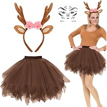 Diadema De Ciervo Con Orejas – Cuernos De Reno Elástica, Accesorio Para Halloween, Navidad Y Cosplay