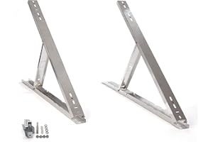 WATTSTUNDE Flachdach Solarmodulhalterung, verstellbar Winkel 15° bis 45°, Halterung für Balkonkraftwerk, Garten, Schuppen, Carport, Module bis 114cm, 0% Mwst (HST120)