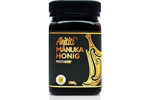 Manuka Honig AHITITI aus Neuseeland zertifiziert, laborgeprüft und verifizierte Herkunft direkt vom Erzeuger, gefüllt in undurchsichtige, recycelte PET Behälter… (MGO 406+, 500G)