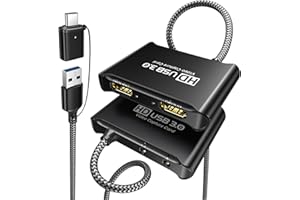 ByteWave USB 3.0 HDMI Capture Card, [Metalshell, 4K Loop Out, No Latency] Full HD 1080P60 HDMI to USB C Audio Video Game Capture Device for Streaming, Cam Link Compatible with Switch2/PS5/Xbox/PC/OBS