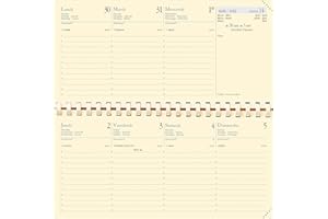 Quo Vadis - Recharge Pour Agenda Planital en Spirale - Mi-Décembre 2025 à Décembre 2026 - Taille : 8.8 x 17 cm