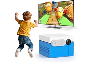 KINHANK MotionX Konsole do gier z wykrywaniem ruchu, system gier wideo typu plug&play dla interaktywnego rodzica i dziecka, bez abonamentu i kontrolera, zabawka prezent dla chłopców i dziewcząt od 3