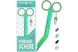 Nurse is Love Verbandsschere Pflege, Verbandschere Krankenschwester Schere aus Edelstahl scharf, abgerundete Spitze | für rettungsschere | Trauma schere mit bunt Designs | krankenschwester