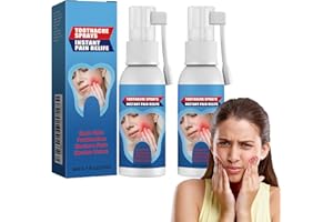 CYNAMUS 2 Pièces Soulagement Rapide Dental Spray, Dental Pain Analgésique Spray Herbal Oral Care Spray, Dental Pain Relief Spray Soulage Les Gencives Douloureuses Enflées Caries