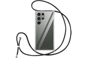 Vauki handyband für Samsung Galaxy S23 Ultra Hülle mit Band Handyhülle Silikon Transparent zum Umhängen Stoßfest mit Kordel Necklace Schnur TPU Bumper Case für Samsung S23 Ultra 6.8 Zoll