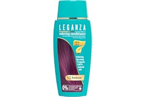 ‎LEGANZA Leganza Natürliches Balsam Haarfärbemittel Farbe 50 Bordeaux | Ammoniakfreies Haarfärbemittel | Angereichert mit 7 Natürlichen Ölen | 150 ml