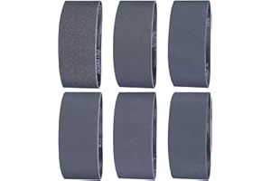 Sruhrak Nastri Abrasivi 75 X 533mm -12 Pezzi Carburo di Silicio Nastro Abrasivo 2 X 60/120/240/400/600/800 Grane Abrasivi al Carburo di Silicio ad Alte Prestazioni per la Lavorazione dei Metalli