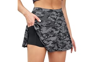 VUTRU Gonne da Tennis da Donna Gonna da Tennis a Vita Alta con Tasche Gonne da Corsa Gonna da Golf Sportiva con Pantaloni Interni Campus