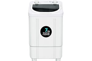7KG Semi Automatic Washing Machine Single Tub 1320 RPM, Rust Free Body, 3D Hand Wash Pulsator, 15 Min Timer, Quiet Operation - NWM990