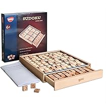 Juego De Mesa Sudoku De Madera Con Cajón | Incluye 100 Puzzles | Ideal Para Adultos Y Estimulación Mental