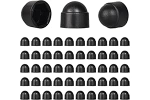 COLEXY 50 Coperture di Protezione per Viti m8, Coperture di Protezione in Plastica per Viti a Testa Esagonale, Nere, Adatte per Chiave da 13 mm, Adatte per Viti e Dadi, Prevengono Ruggine e Invecchiamento