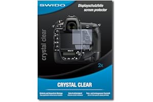 SWIDO Schutzfolie für Nikon D5 [2 Stück] Kristall-Klar, Hoher Härtegrad, Schutz vor Öl, Staub und Kratzer/Glasfolie, Displayschutz, Displayschutzfolie, Panzerglas-Folie